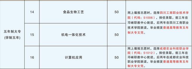  成都市技师学院邛崃分院五年制计算机专业招生如何