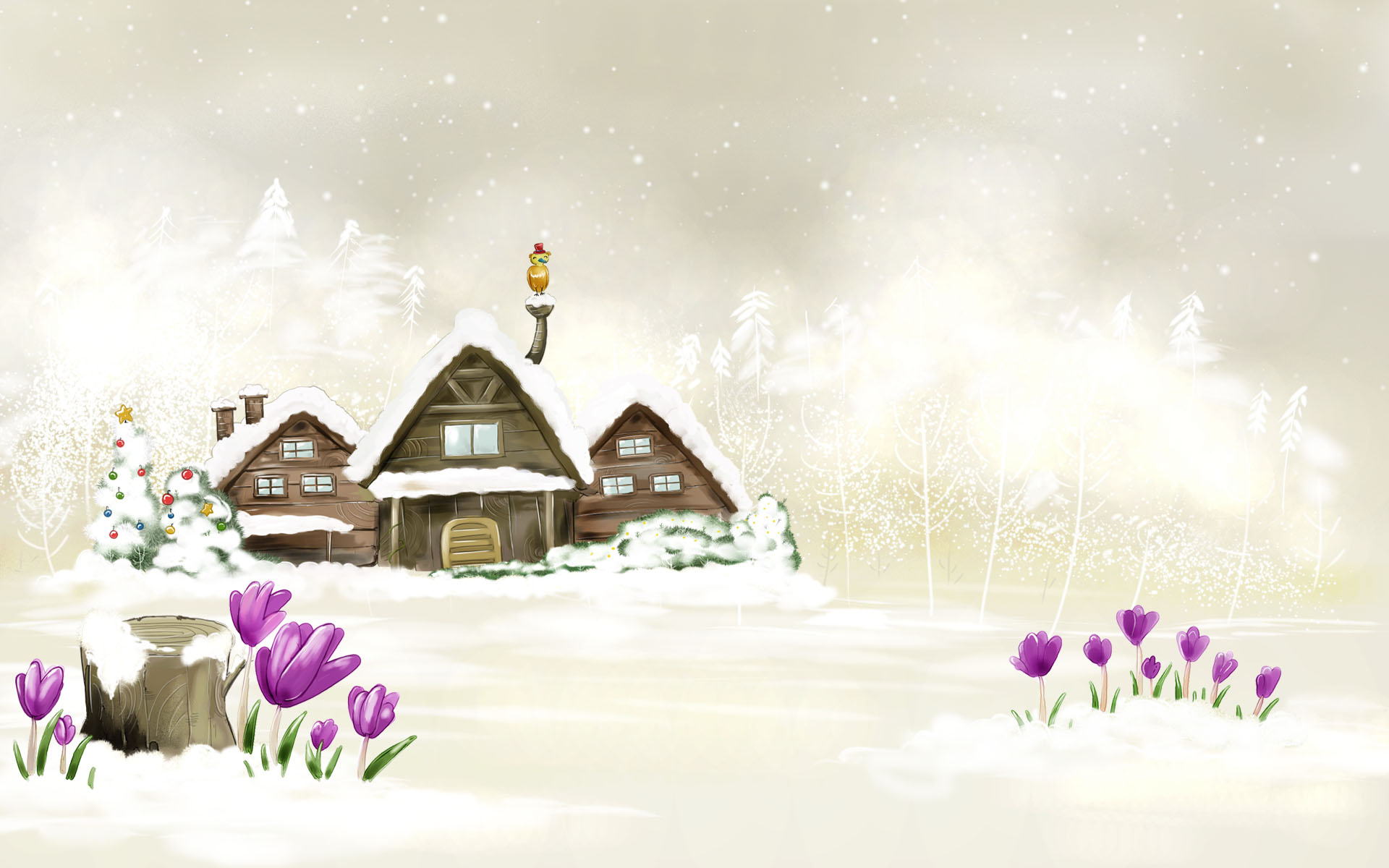 600ç«¥è¯å¬å¤© ç²¾ç¾å¬å­£é£æ¯æç» vector illustration of winter vector design of christmas winterå£çº¸,å¡éåå­£é£æ¯ ç«¥è¯å¬å­£å£çº¸å¾ç æç»å£çº¸